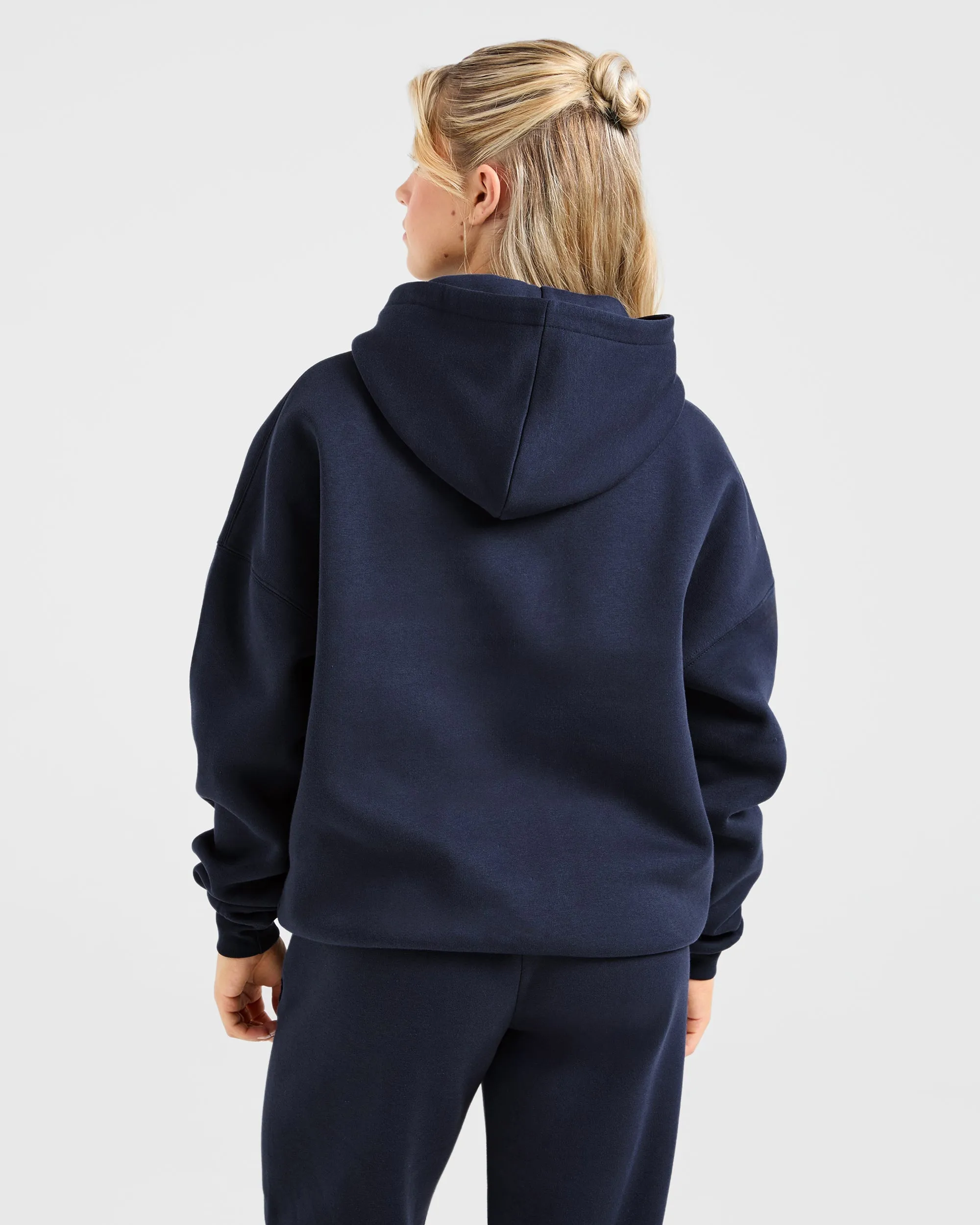 Varsity Oversized Outline Hoodie - Navy sold by AYBL product image thumbnail 2