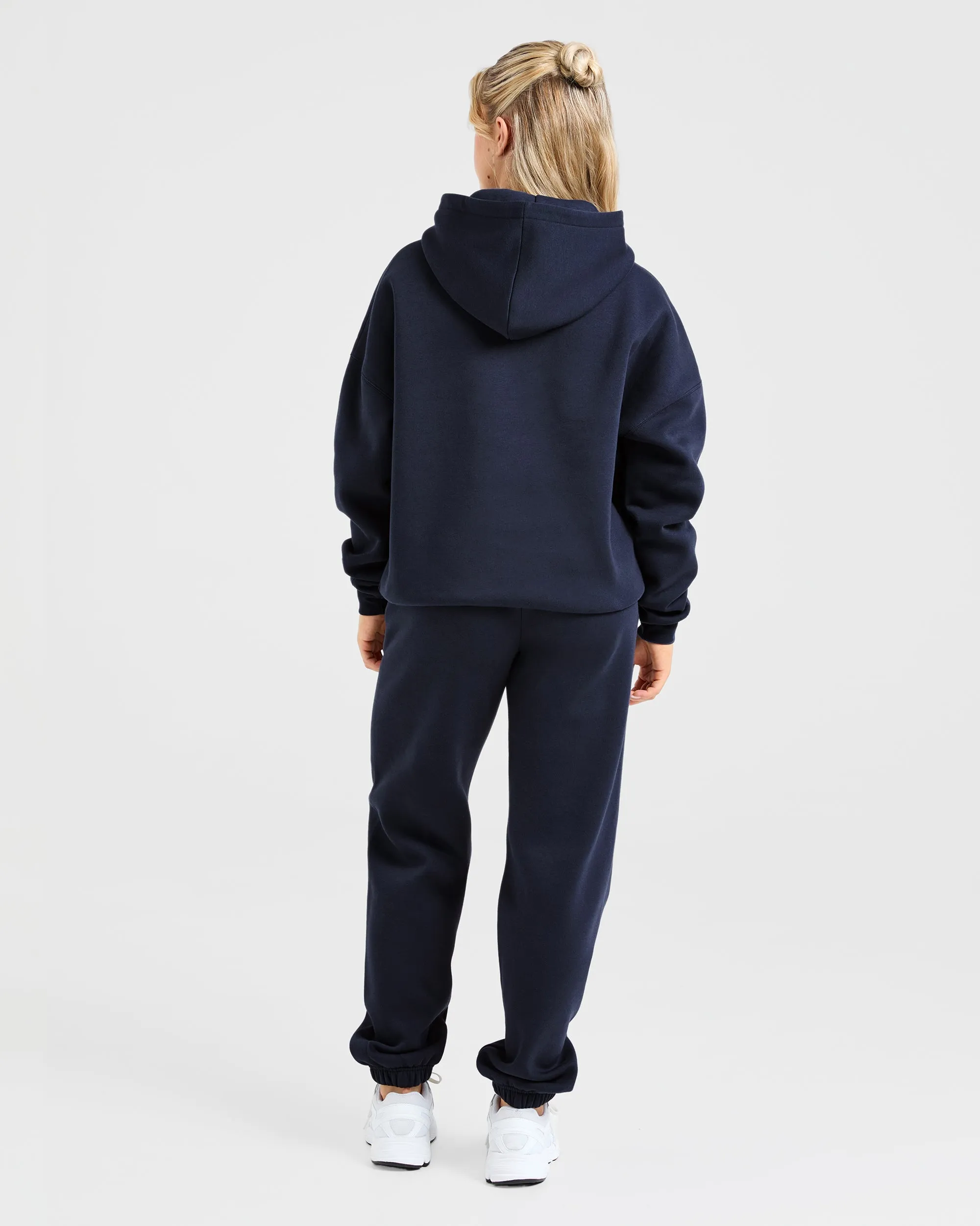 Varsity Oversized Outline Hoodie - Navy sold by AYBL product image thumbnail 4