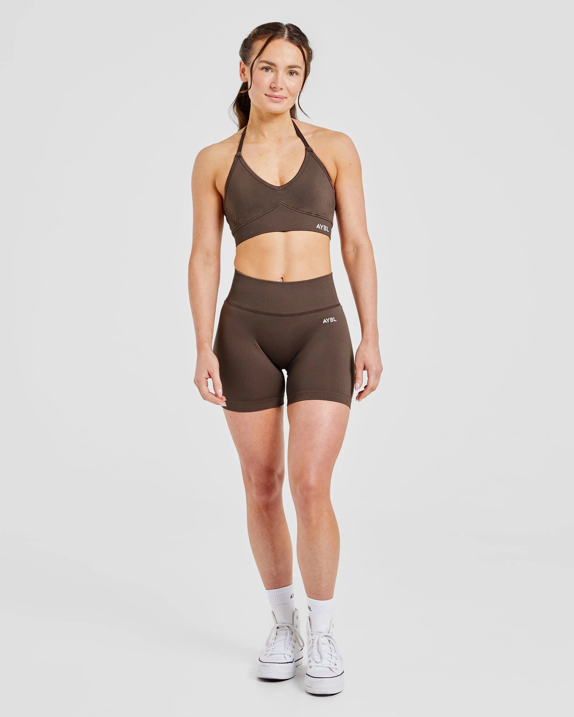 Adapt Seamless Sports Bra - Brown sold by AYBL product image thumbnail 3