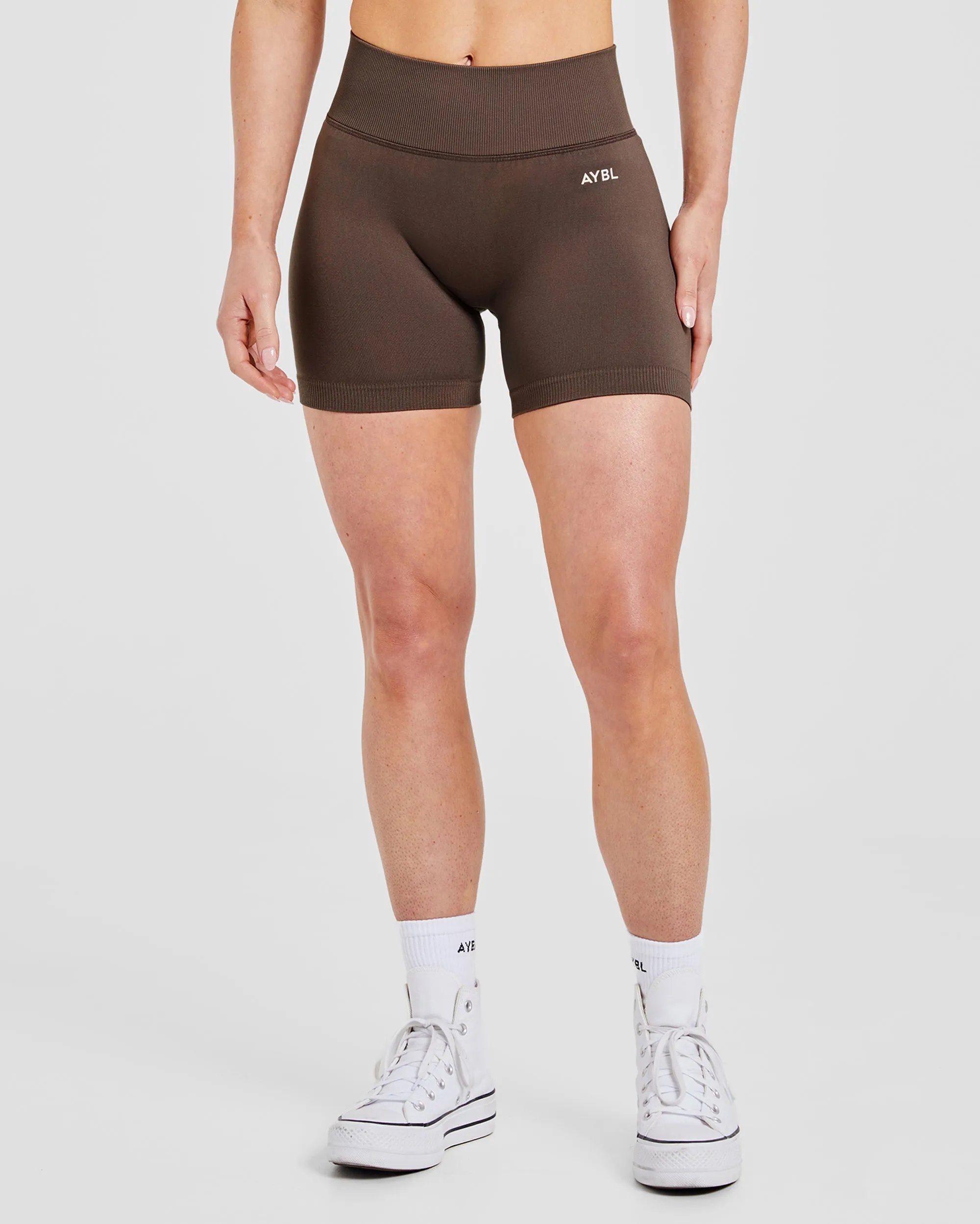 Adapt Seamless Shorts | 4.5" - Brown sold by AYBL