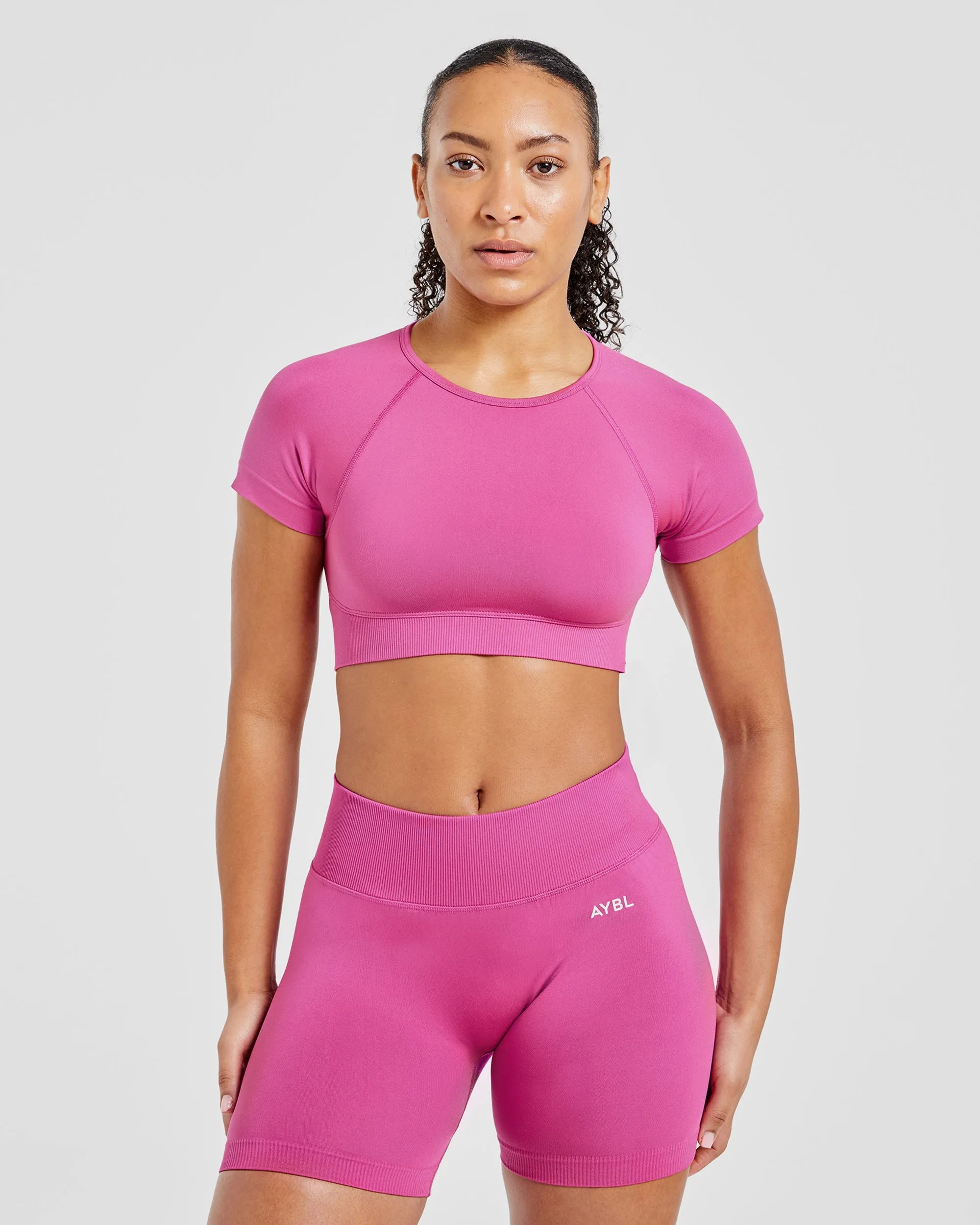 Adapt Seamless Crop Top - Pink sold by AYBL