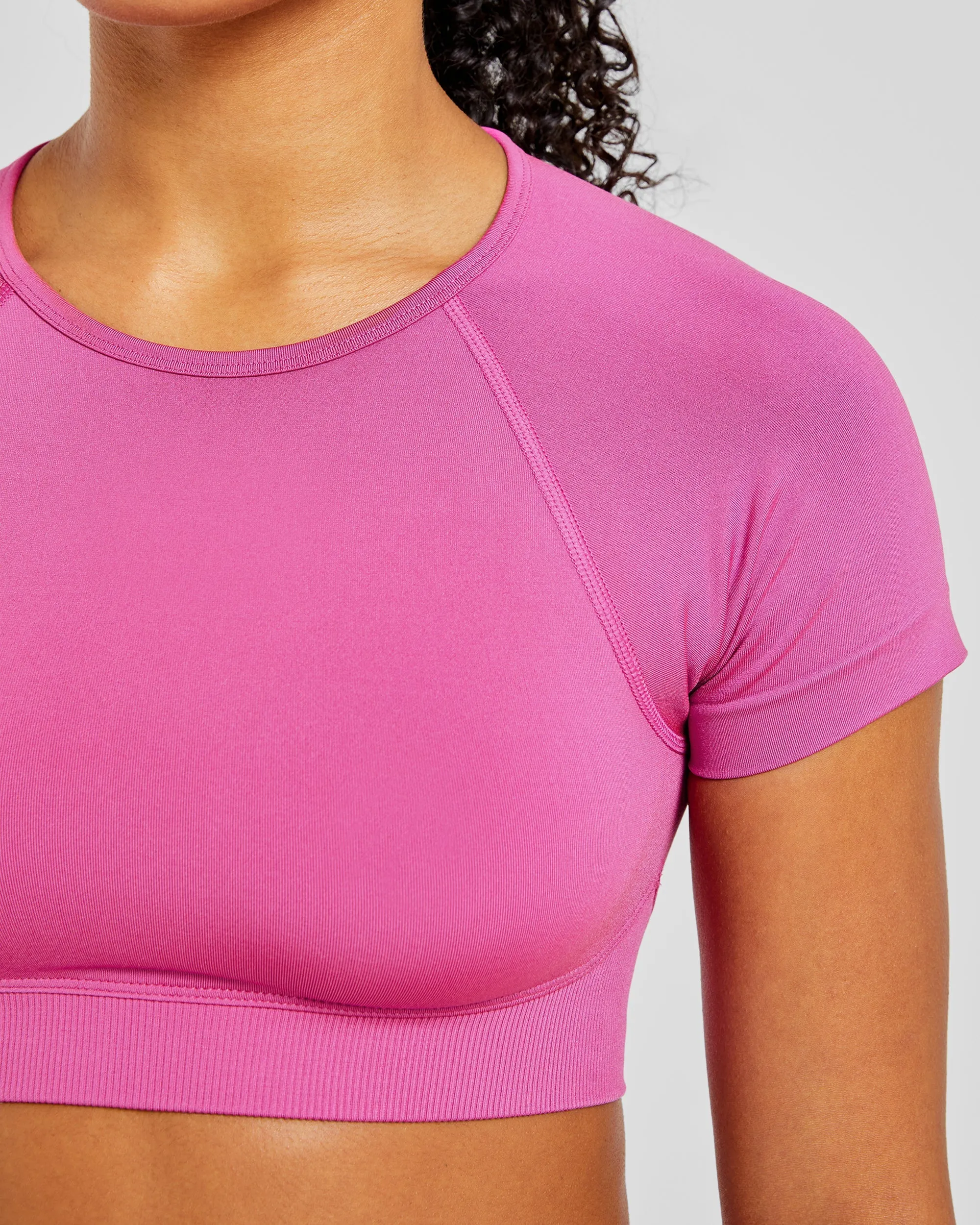 Adapt Seamless Crop Top - Pink sold by AYBL product image thumbnail 5