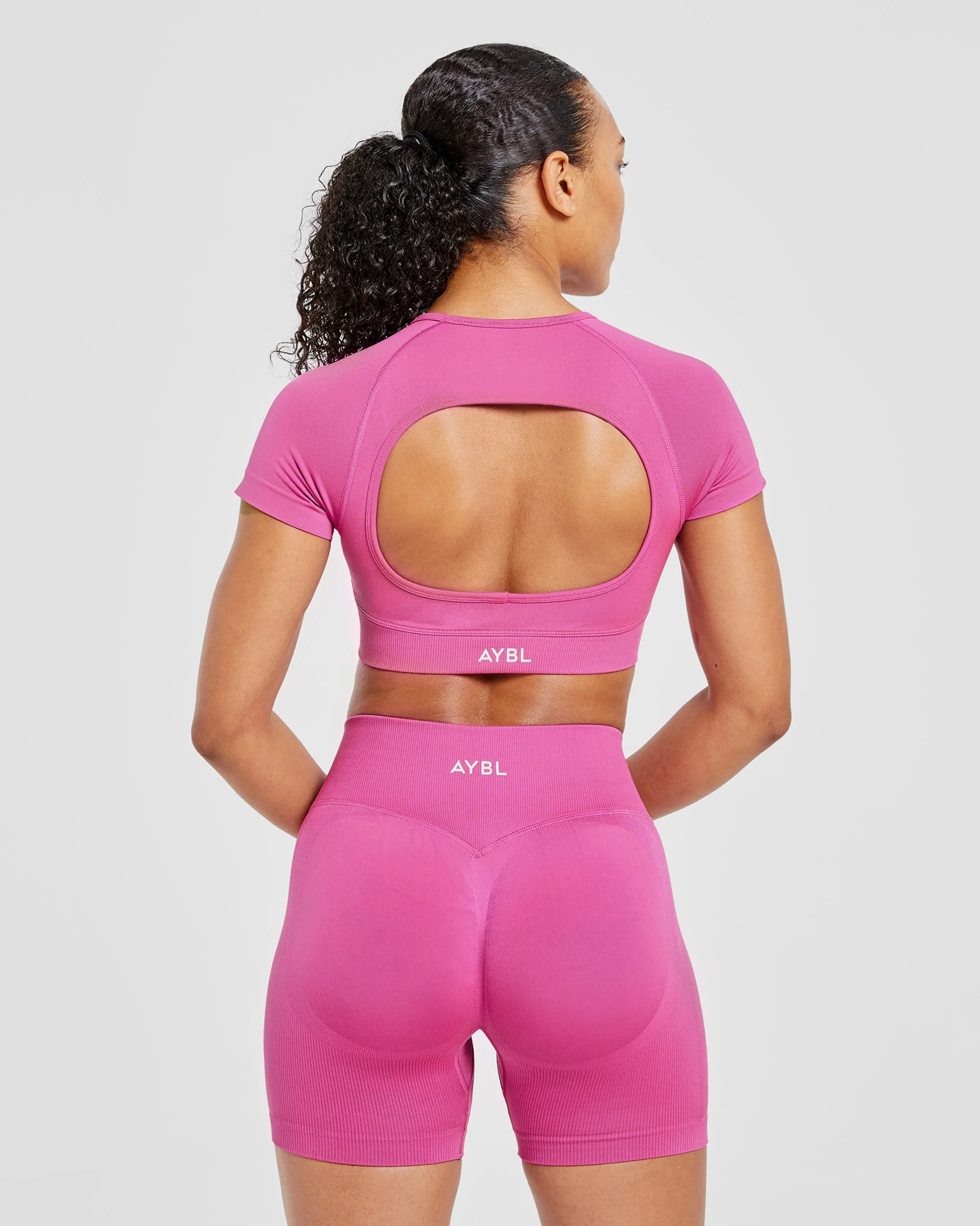 Adapt Seamless Crop Top - Pink sold by AYBL product image thumbnail 2