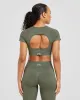 Adapt Seamless Crop Top - Green sold by AYBL