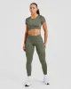 Adapt Seamless Crop Top - Green sold by AYBL