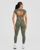 Adapt Seamless Crop Top - Green sold by AYBL