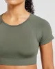 Adapt Seamless Crop Top - Green sold by AYBL