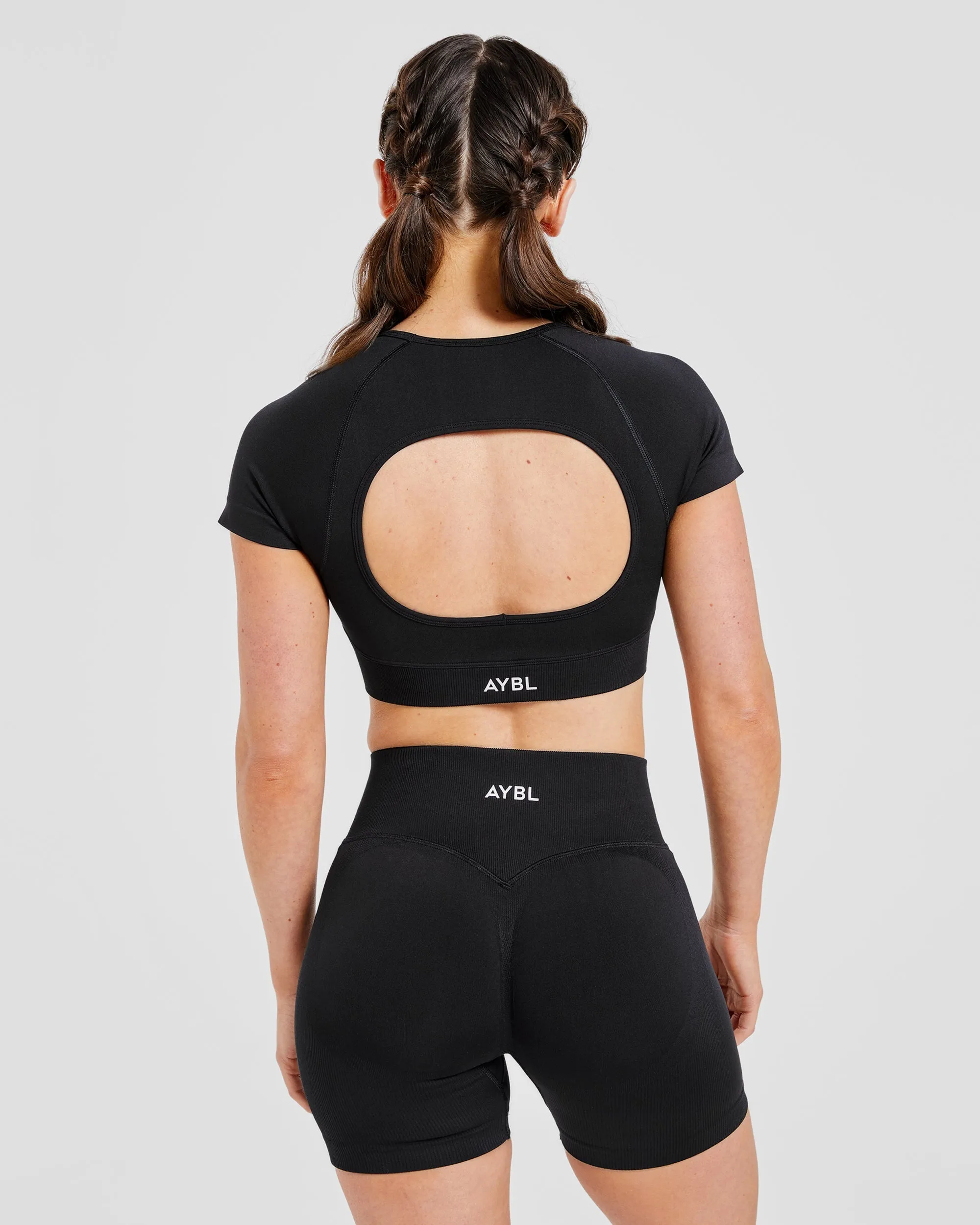 Adapt Seamless Crop Top - Black sold by AYBL product image thumbnail 2