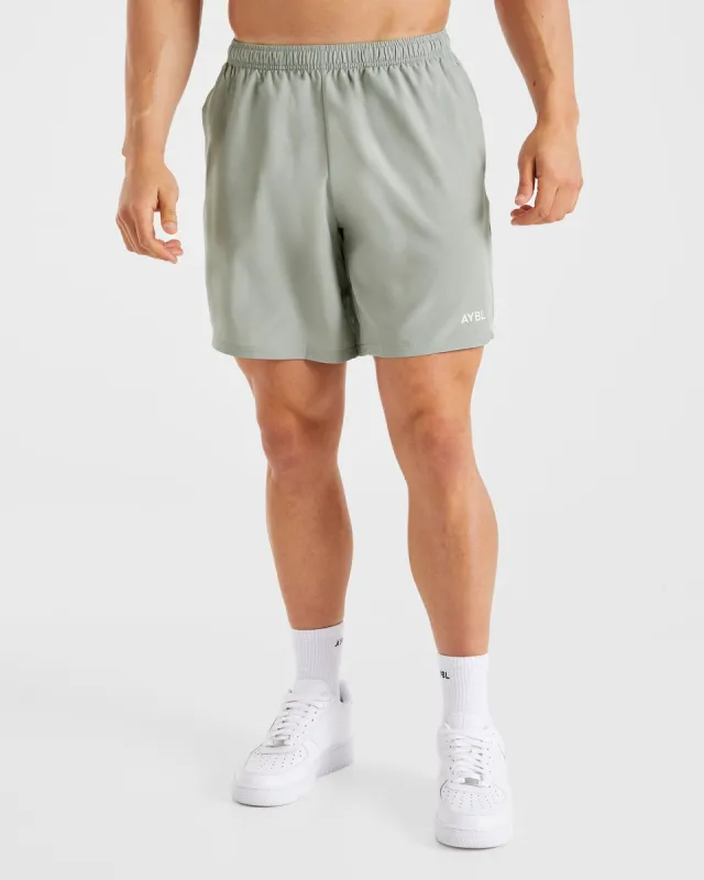 Core 7" Shorts - Washed Sage sold by AYBL