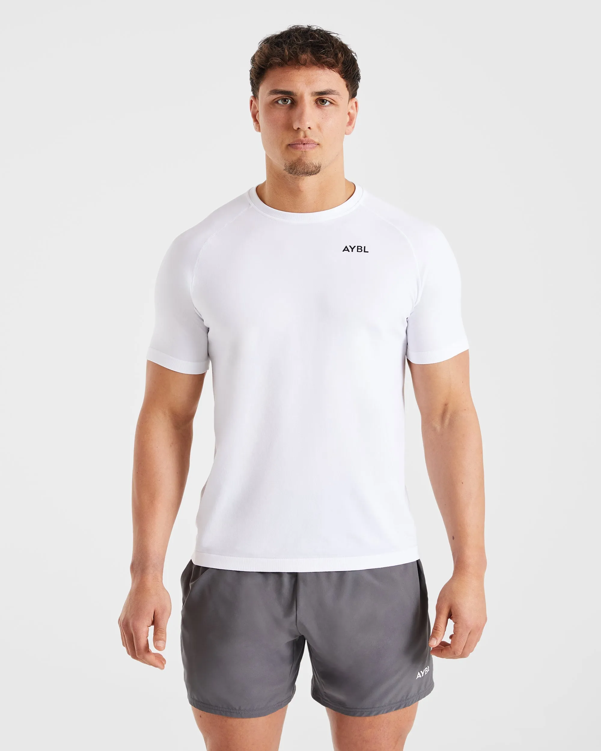 Ascend Seamless T Shirt - White sold by AYBL