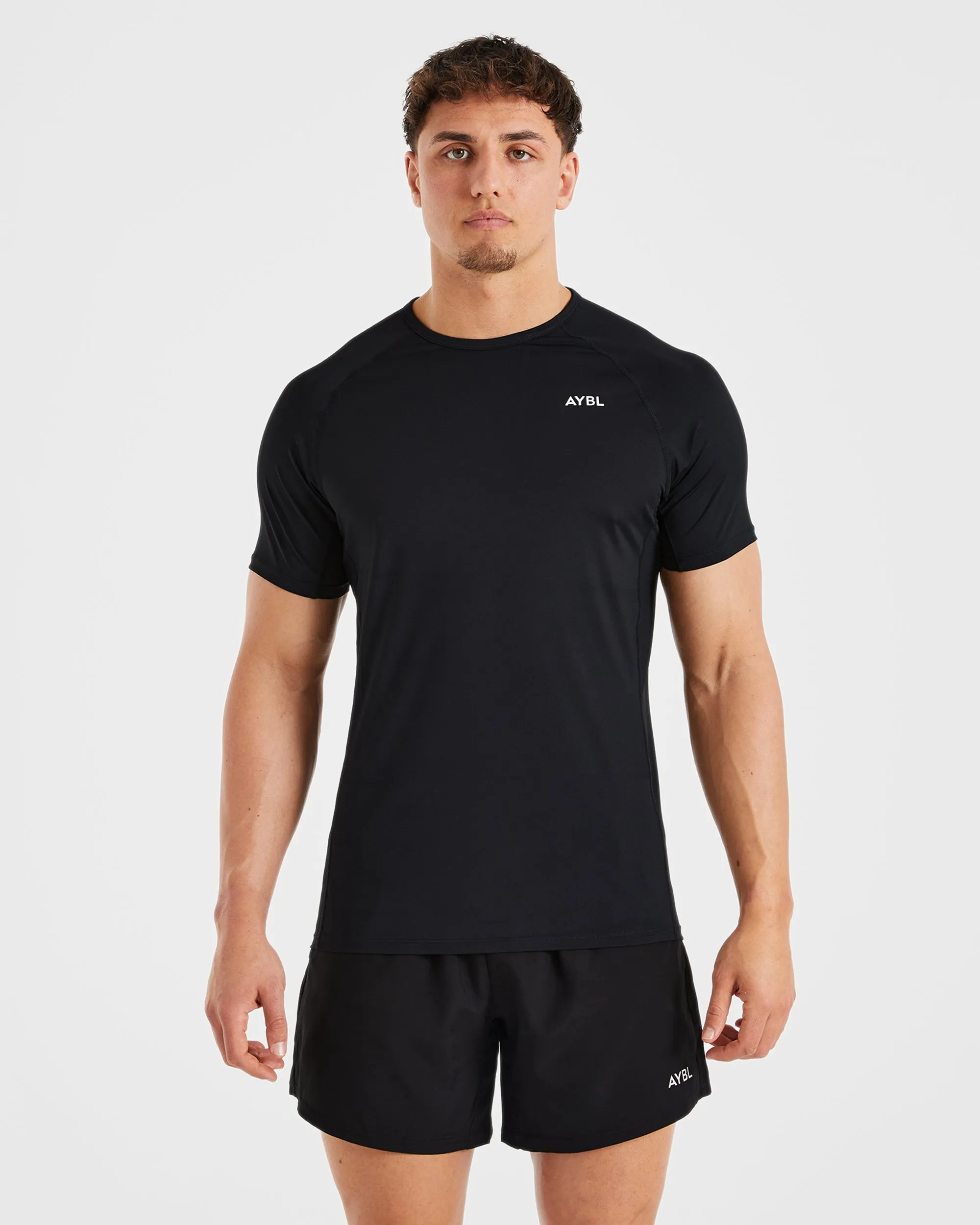 Compression Relaxed T Shirt - Black sold by AYBL