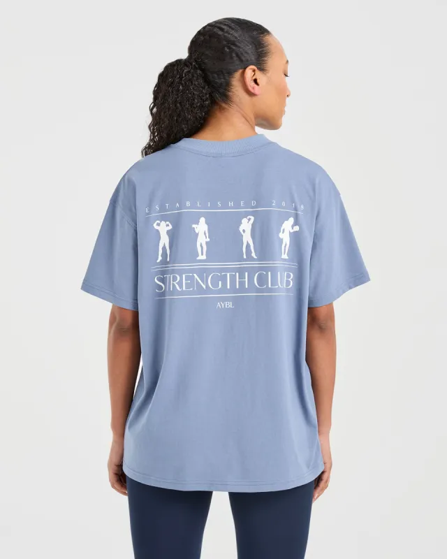 Strength Club Oversized T Shirt - Blue sold by AYBL