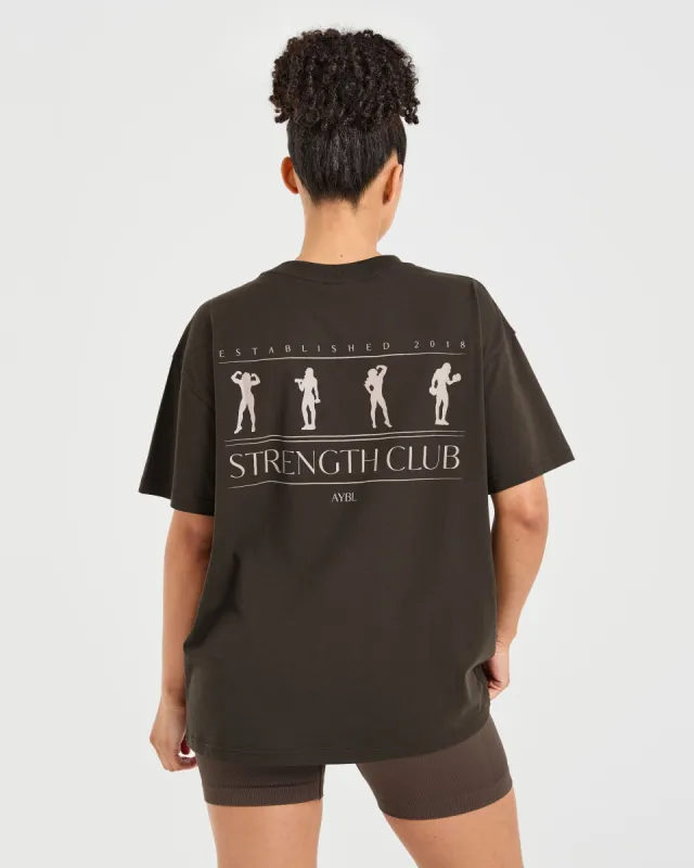 Strength Club Oversized T Shirt - Brown sold by AYBL