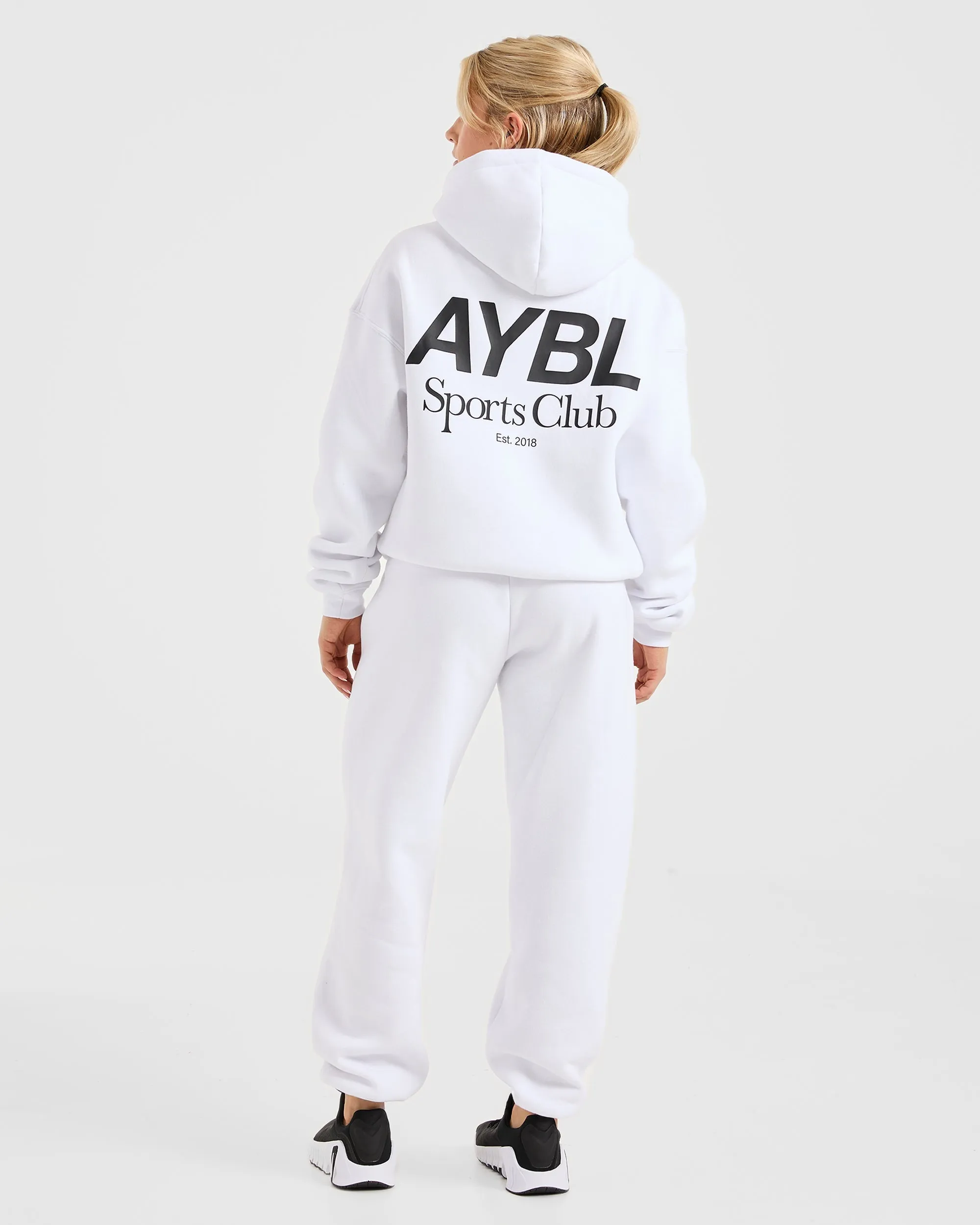 AYBL Sports Club Oversized Joggers - White sold by AYBL product image thumbnail 4