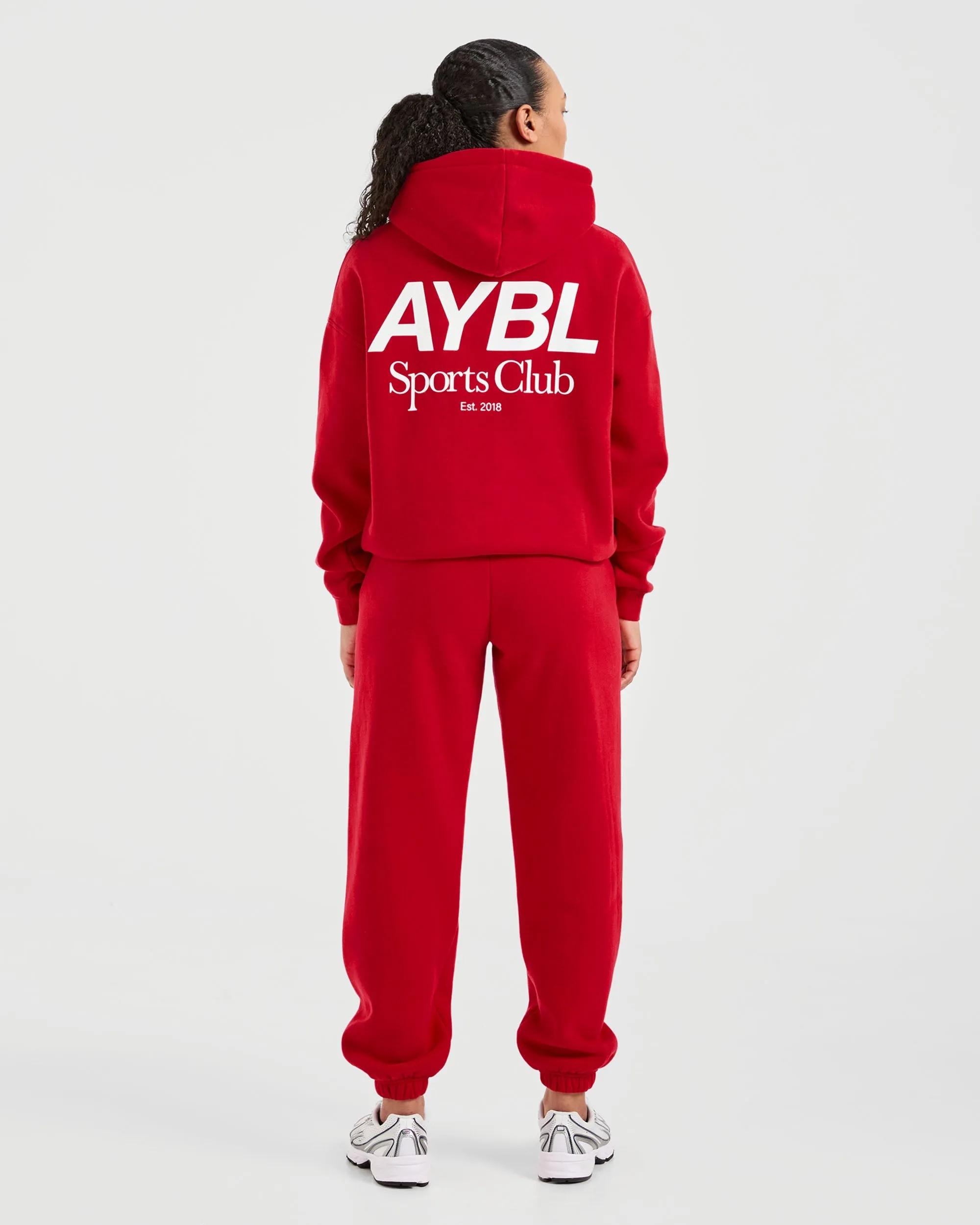 AYBL Sports Club Oversized Joggers - True Red sold by AYBL product image thumbnail 4