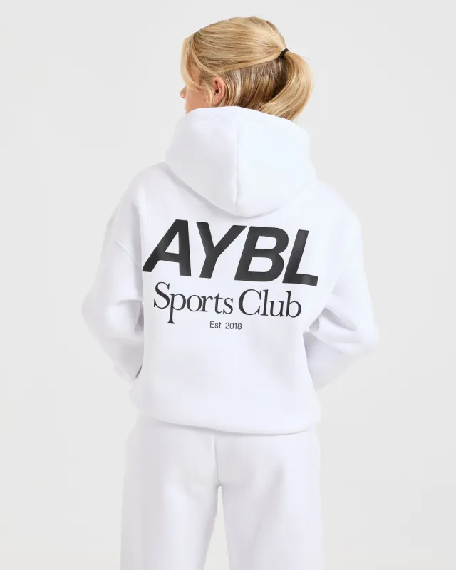 AYBL Sports Club Oversized Hoodie - White sold by AYBL