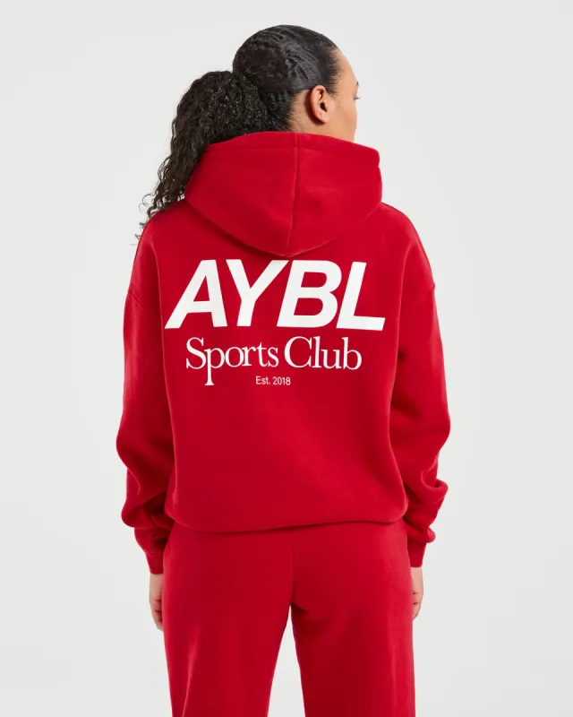 AYBL Sports Club Oversized Hoodie - True Red sold by AYBL