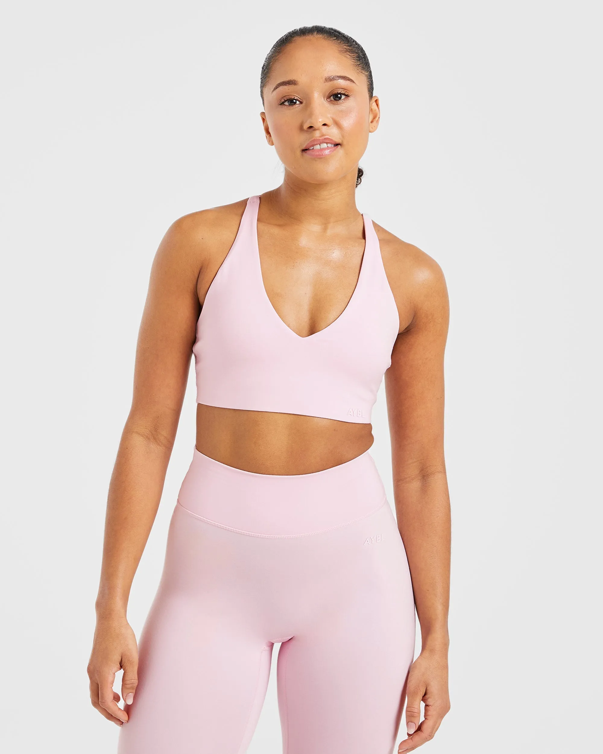Staple Sports Bra - Pastel Pink sold by AYBL