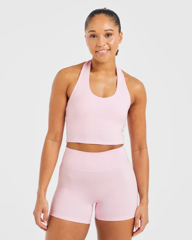 Staple Halterneck Crop Top - Pastel Pink sold by AYBL