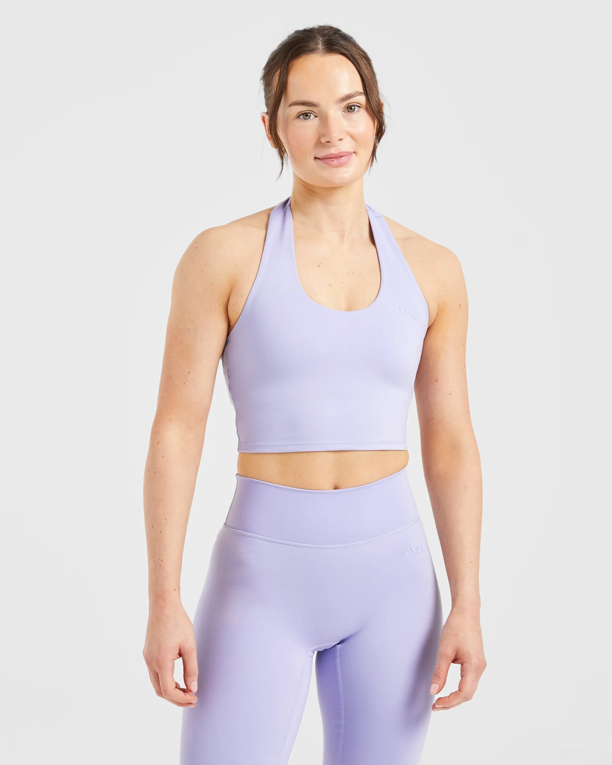 Staple Halterneck Crop Top - Pastel Lavender sold by AYBL