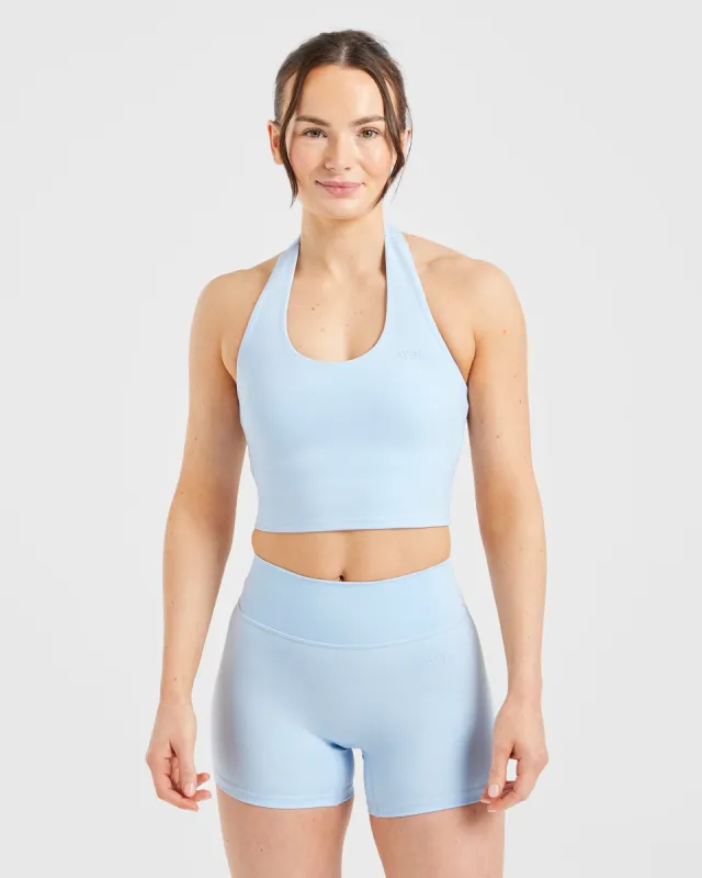 Staple Halterneck Crop Top - Pastel Blue sold by AYBL