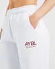 AYBL Sports Club Oversized Straight Leg Joggers - Grey Marl/Burgundy sold by AYBL