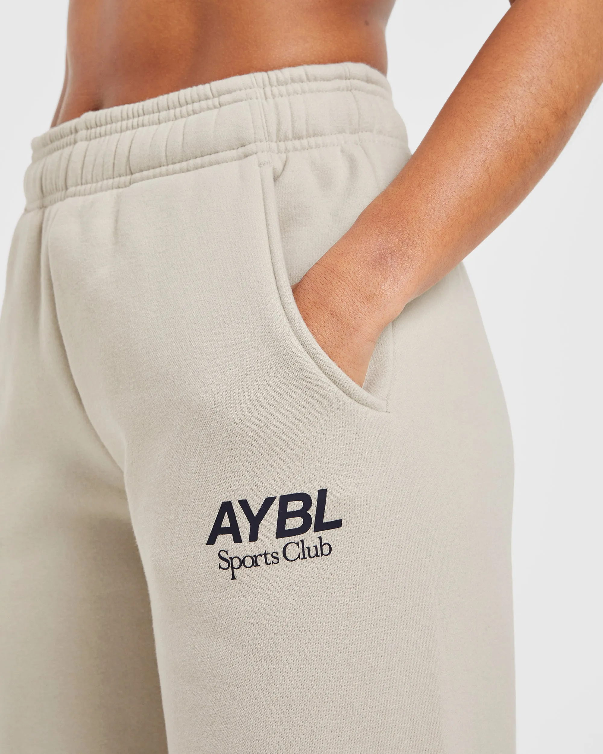 AYBL Sports Club Oversized Straight Leg Joggers - Sand/Navy sold by AYBL product image thumbnail 5