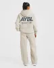 AYBL Sports Club Oversized Straight Leg Joggers - Sand/Navy sold by AYBL