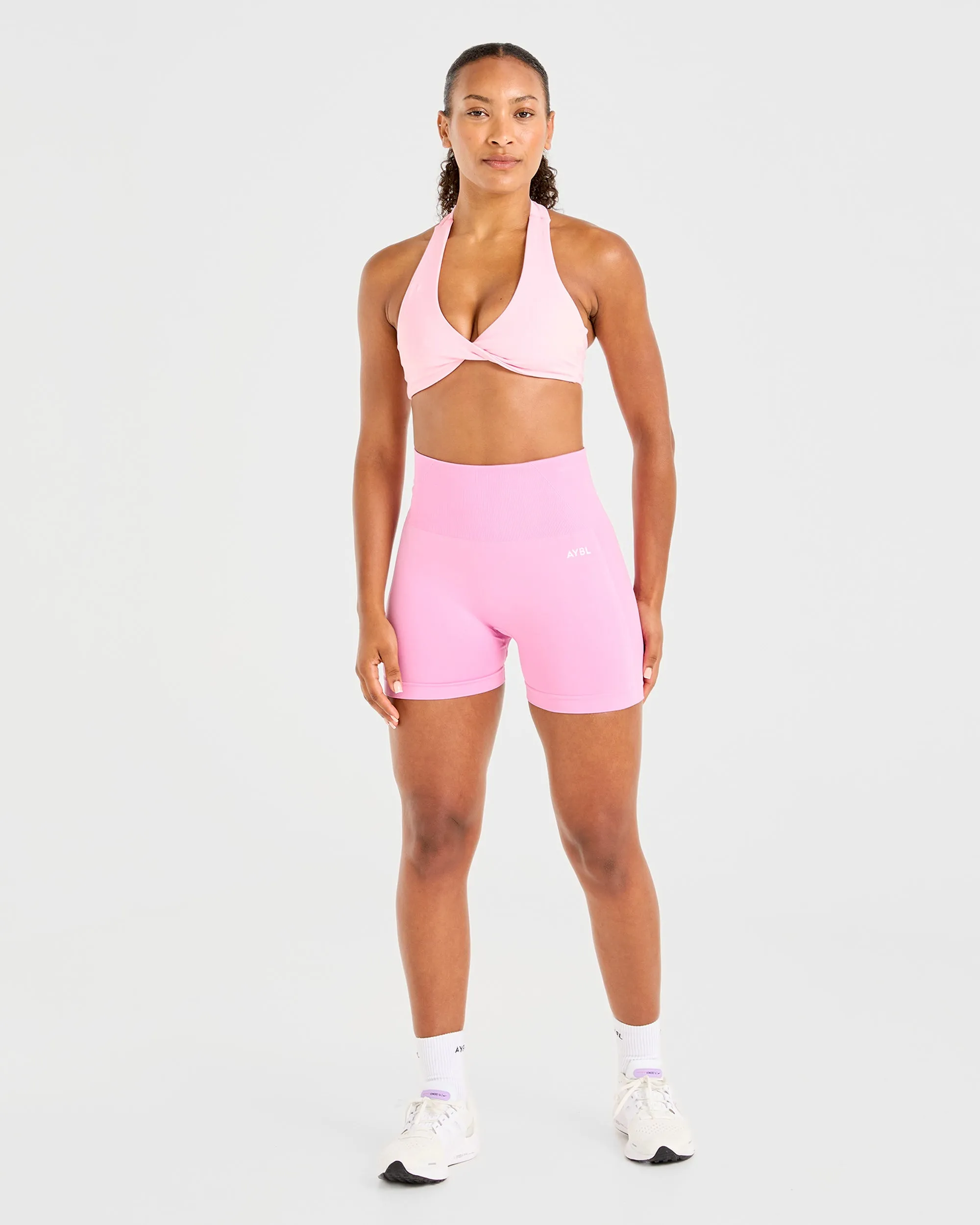 Essential Halterneck Sports Bra - Baby Pink sold by AYBL product image thumbnail 3