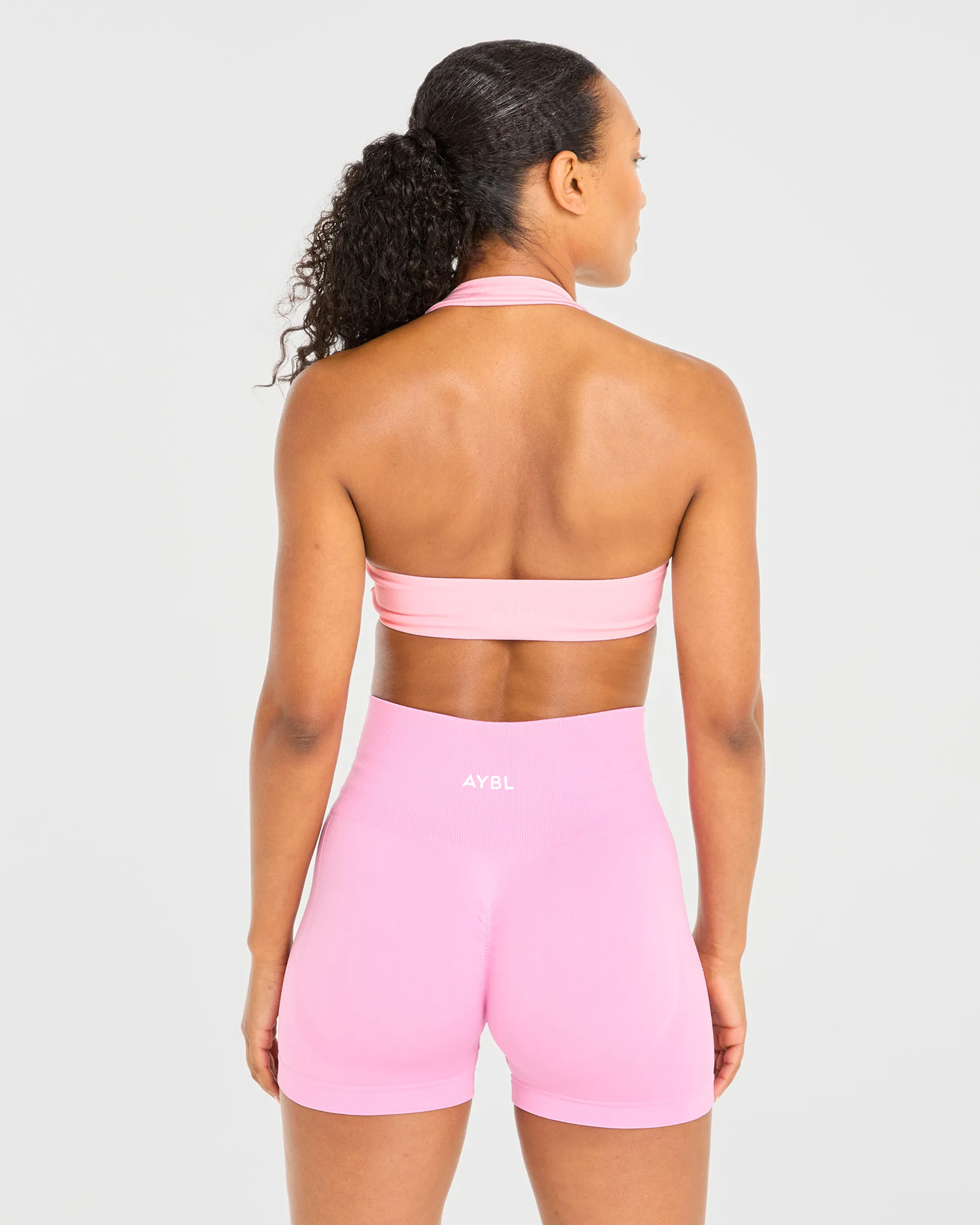 Essential Halterneck Sports Bra - Baby Pink sold by AYBL product image thumbnail 2