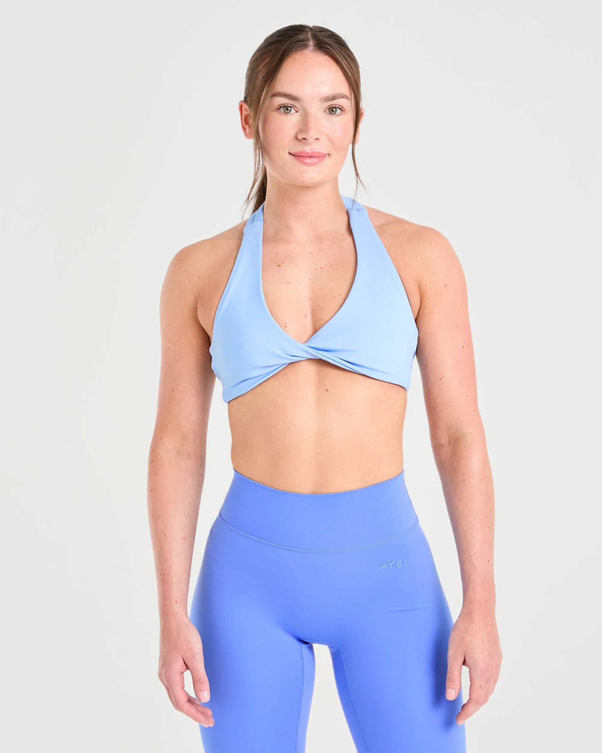 Essential Halterneck Sports Bra - Baby Blue sold by AYBL