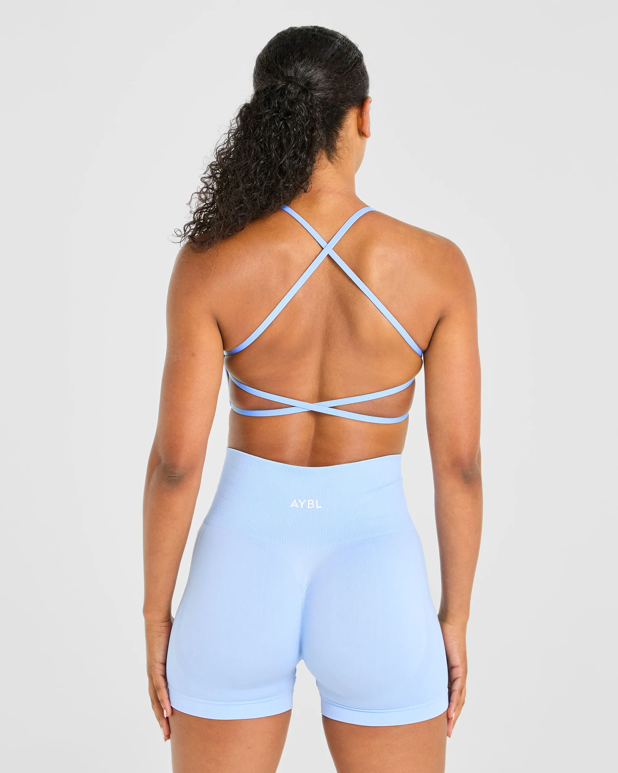 Essential Crossback Sports Bra - Baby Blue sold by AYBL product image thumbnail 2