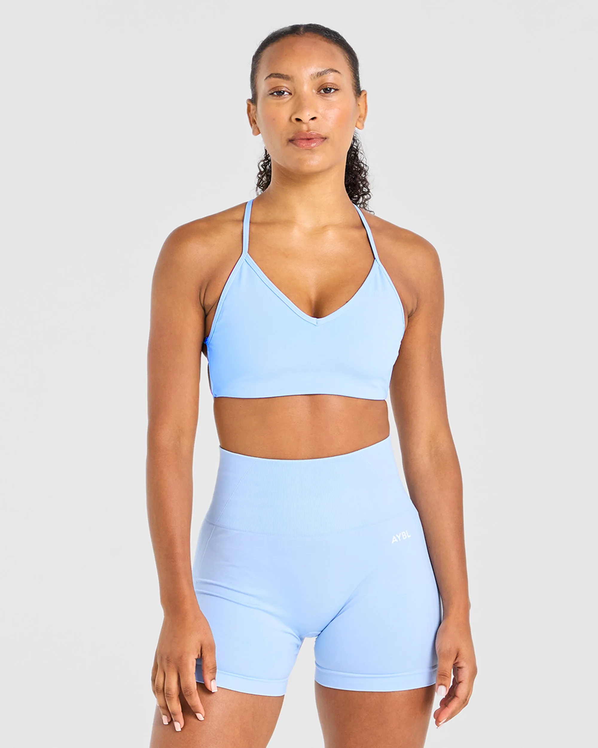 Essential Crossback Sports Bra - Baby Blue sold by AYBL