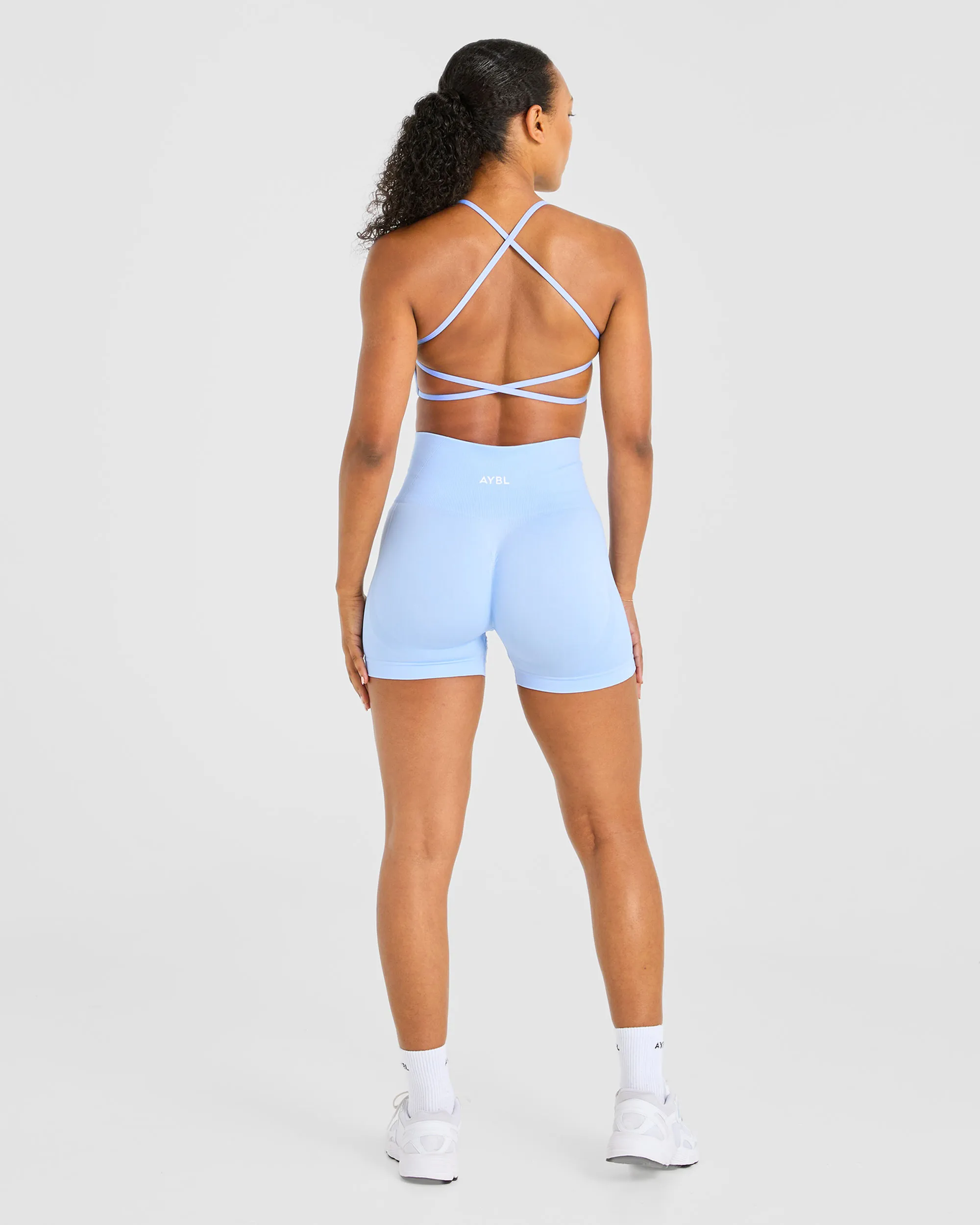 Essential Crossback Sports Bra - Baby Blue sold by AYBL product image thumbnail 4