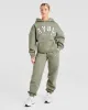 Varsity Graphic Oversized Hoodie - Muted Olive sold by AYBL
