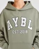 Varsity Graphic Oversized Hoodie - Muted Olive sold by AYBL