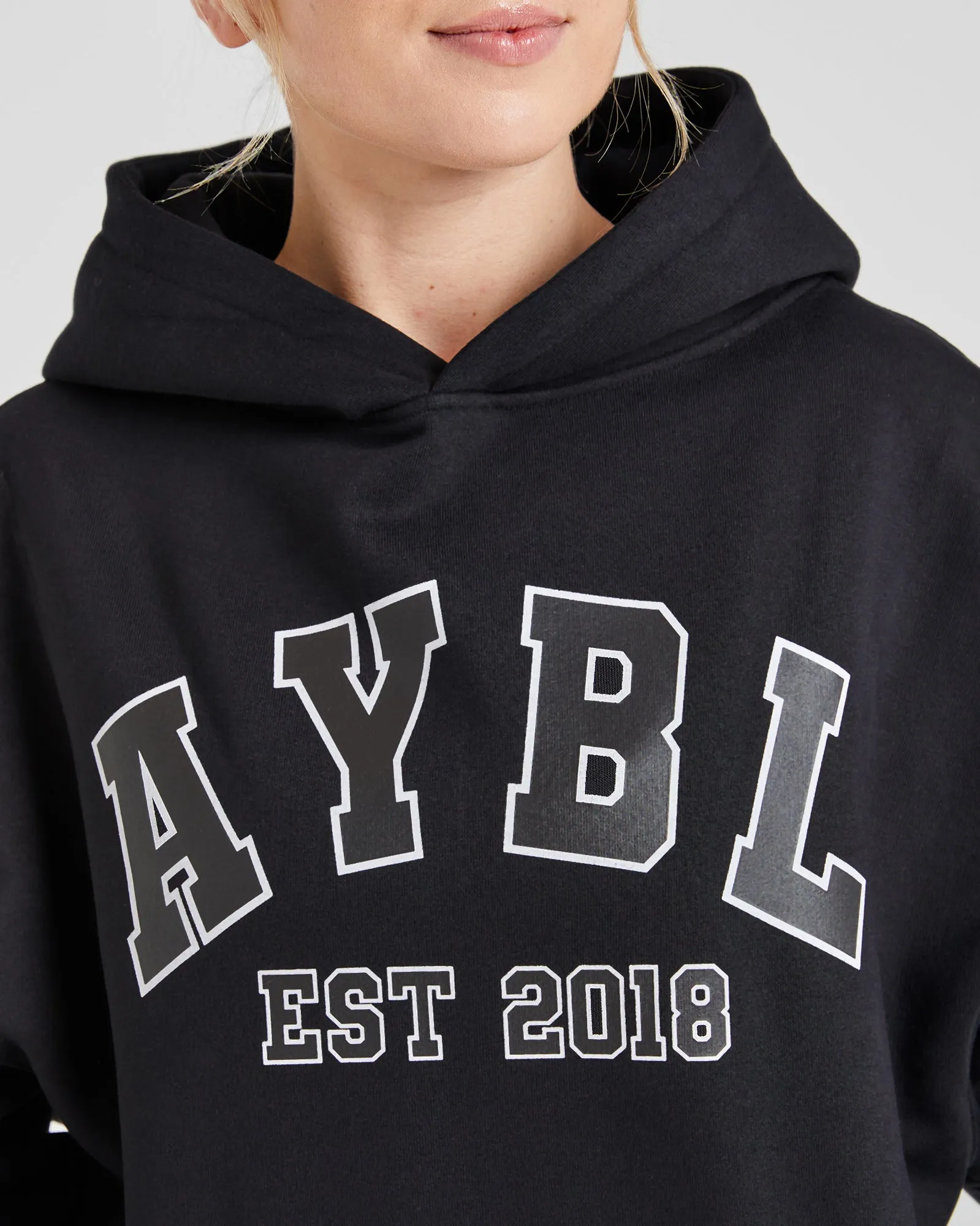 Varsity Graphic Oversized Hoodie - Black sold by AYBL product image thumbnail 5