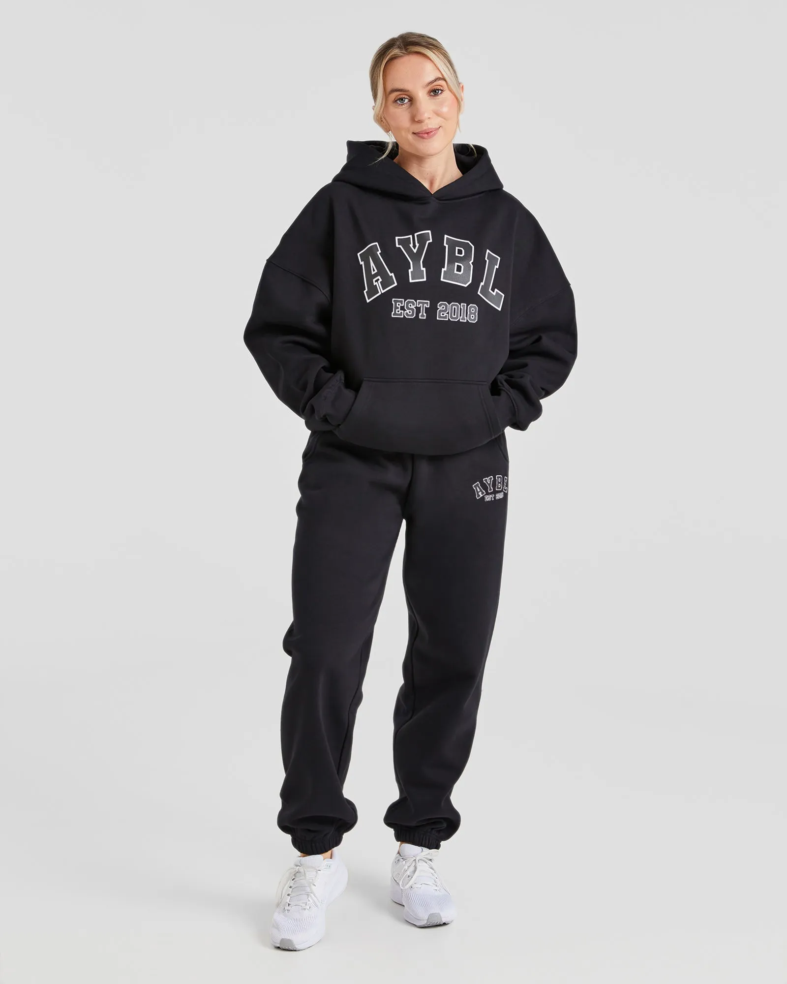Varsity Graphic Oversized Hoodie - Black sold by AYBL product image thumbnail 3