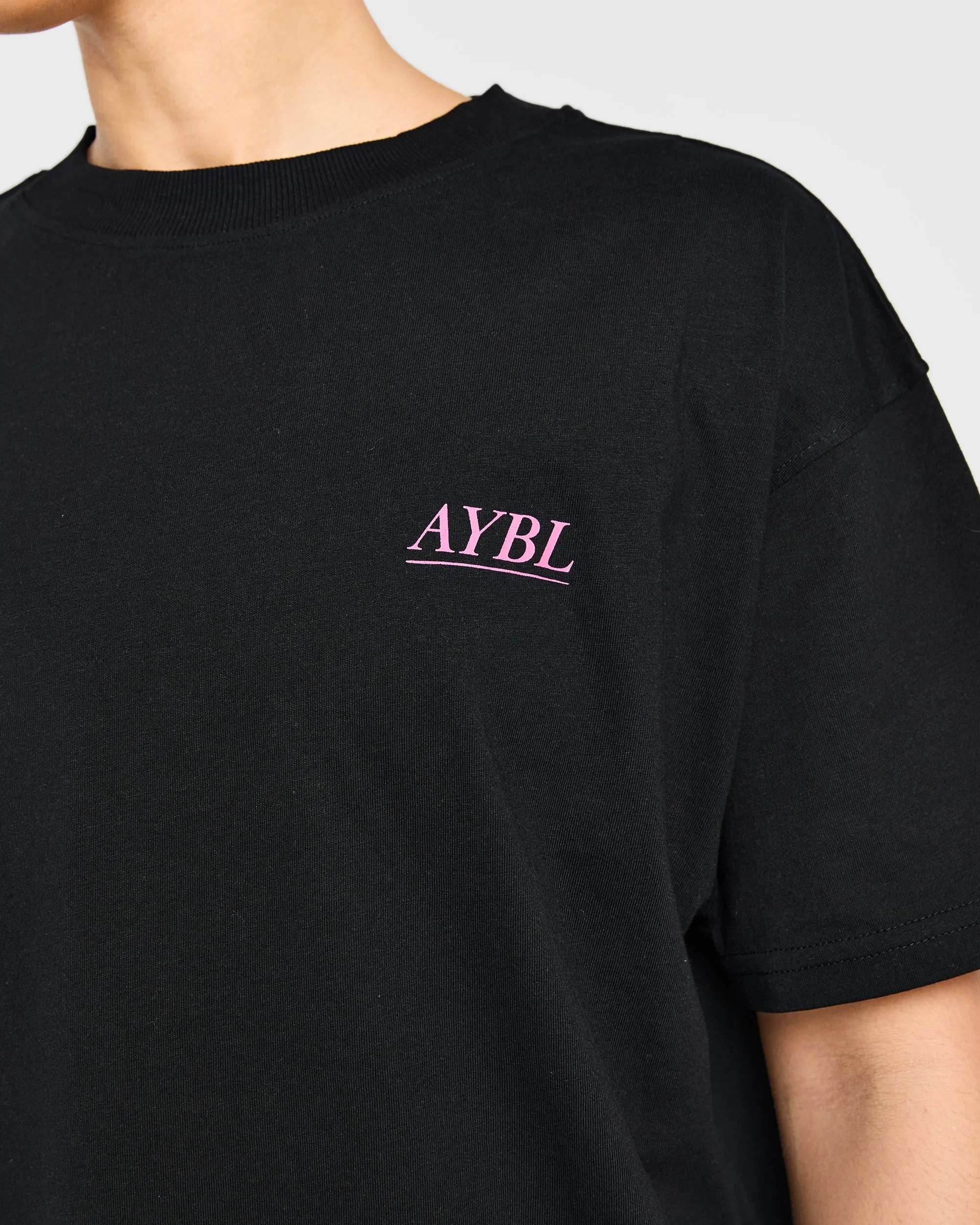 Power Lifting Illustration T Shirt - Black/Pink sold by AYBL product image thumbnail 5