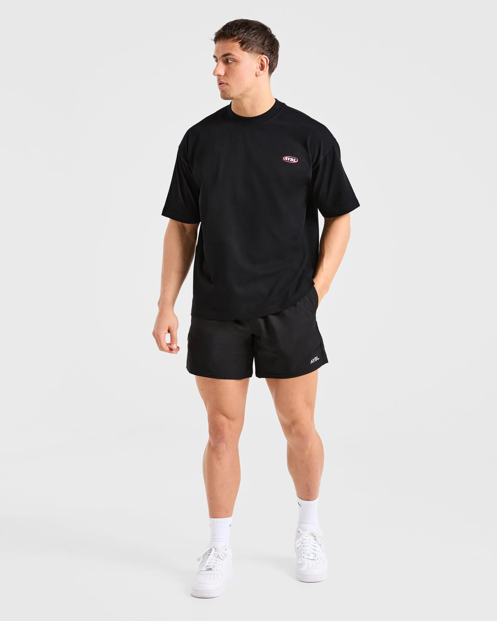 Athletics Script Oversized T Shirt - Black sold by AYBL product image thumbnail 4