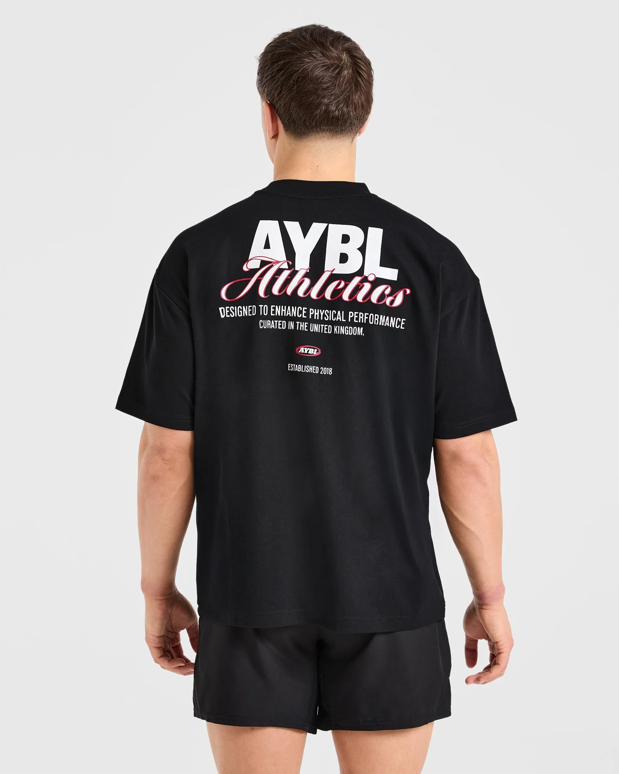 Athletics Script Oversized T Shirt - Black sold by AYBL