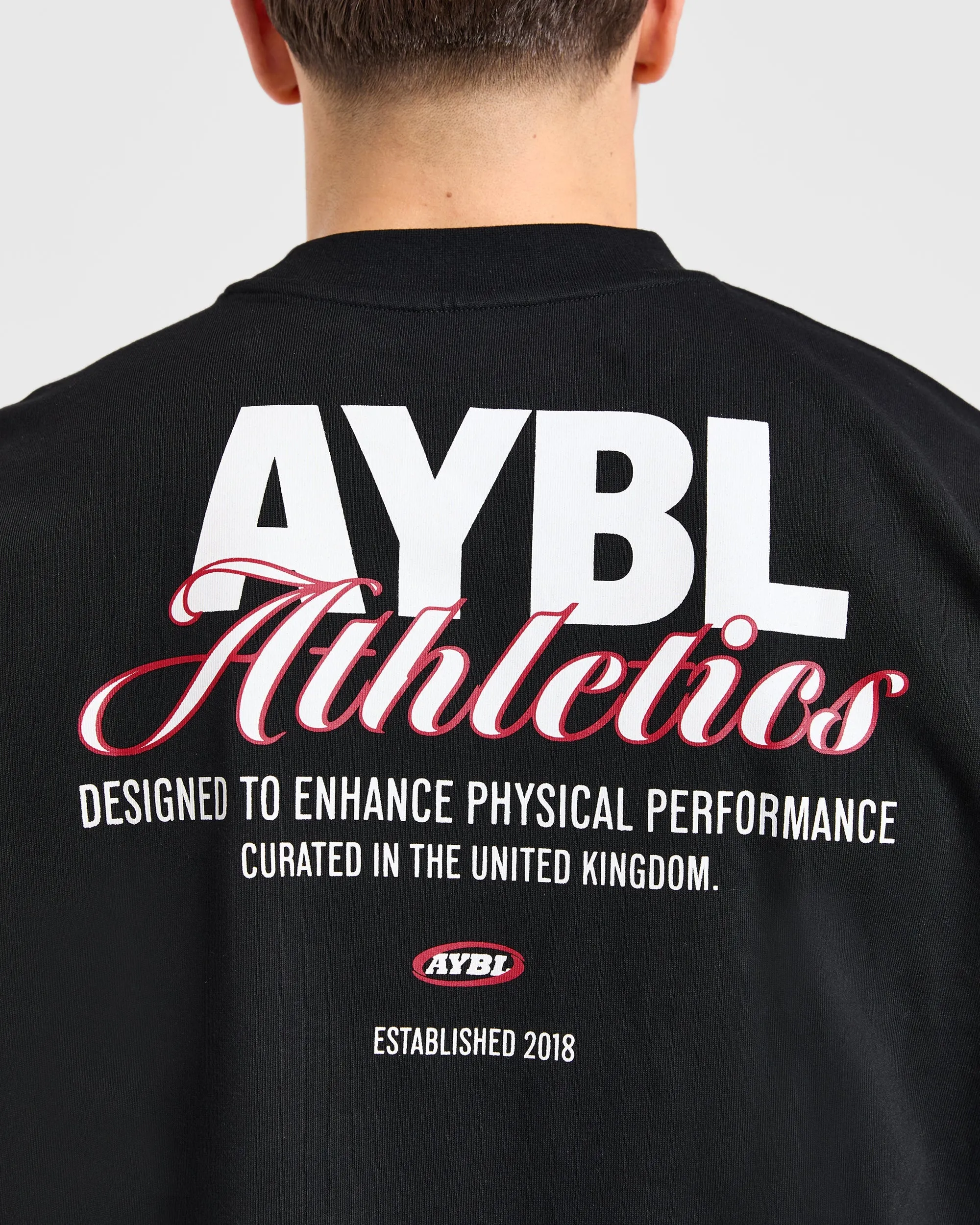 Athletics Script Oversized T Shirt - Black sold by AYBL product image thumbnail 5
