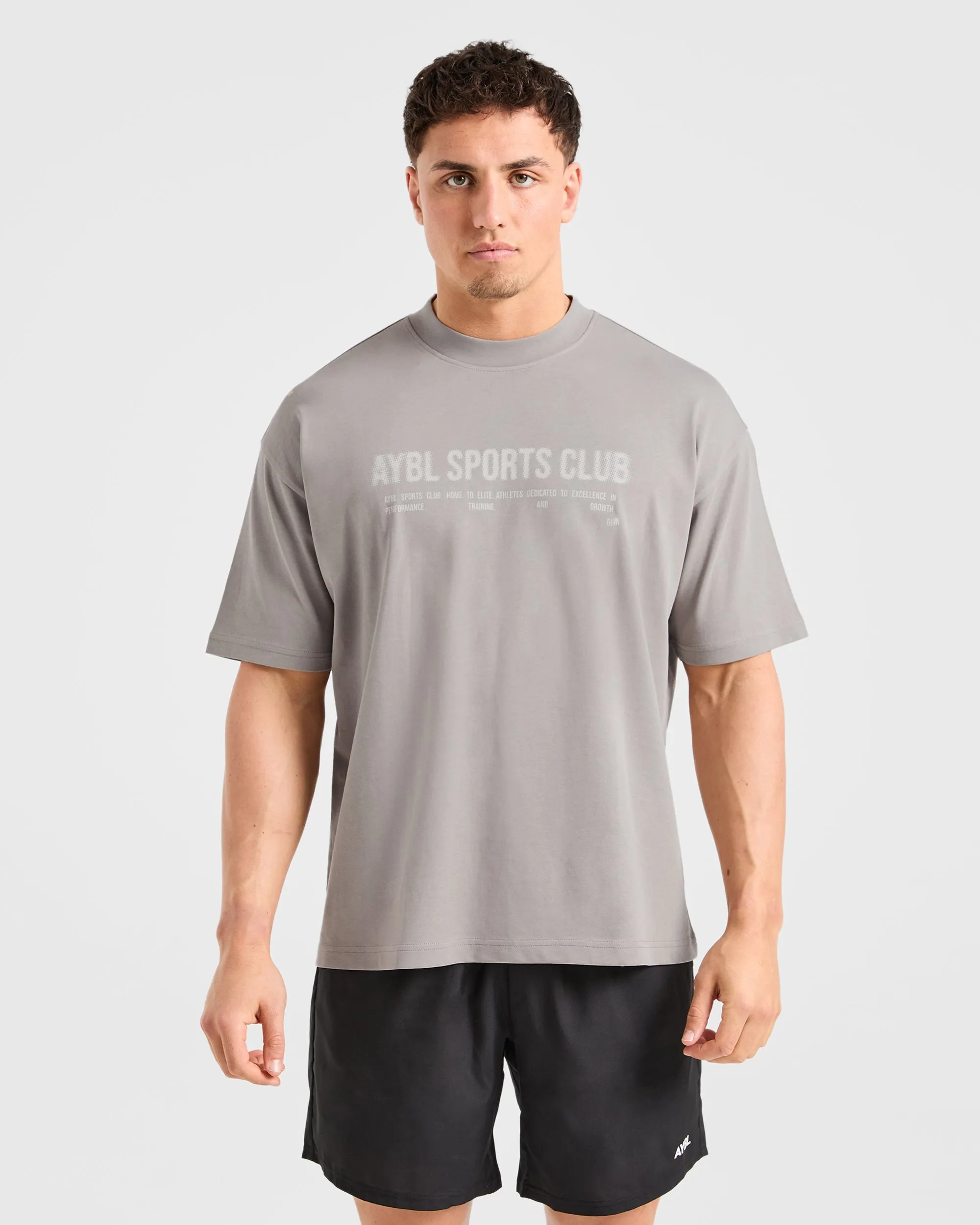 Sports Club Dot Oversized T Shirt - Cloud Grey sold by AYBL