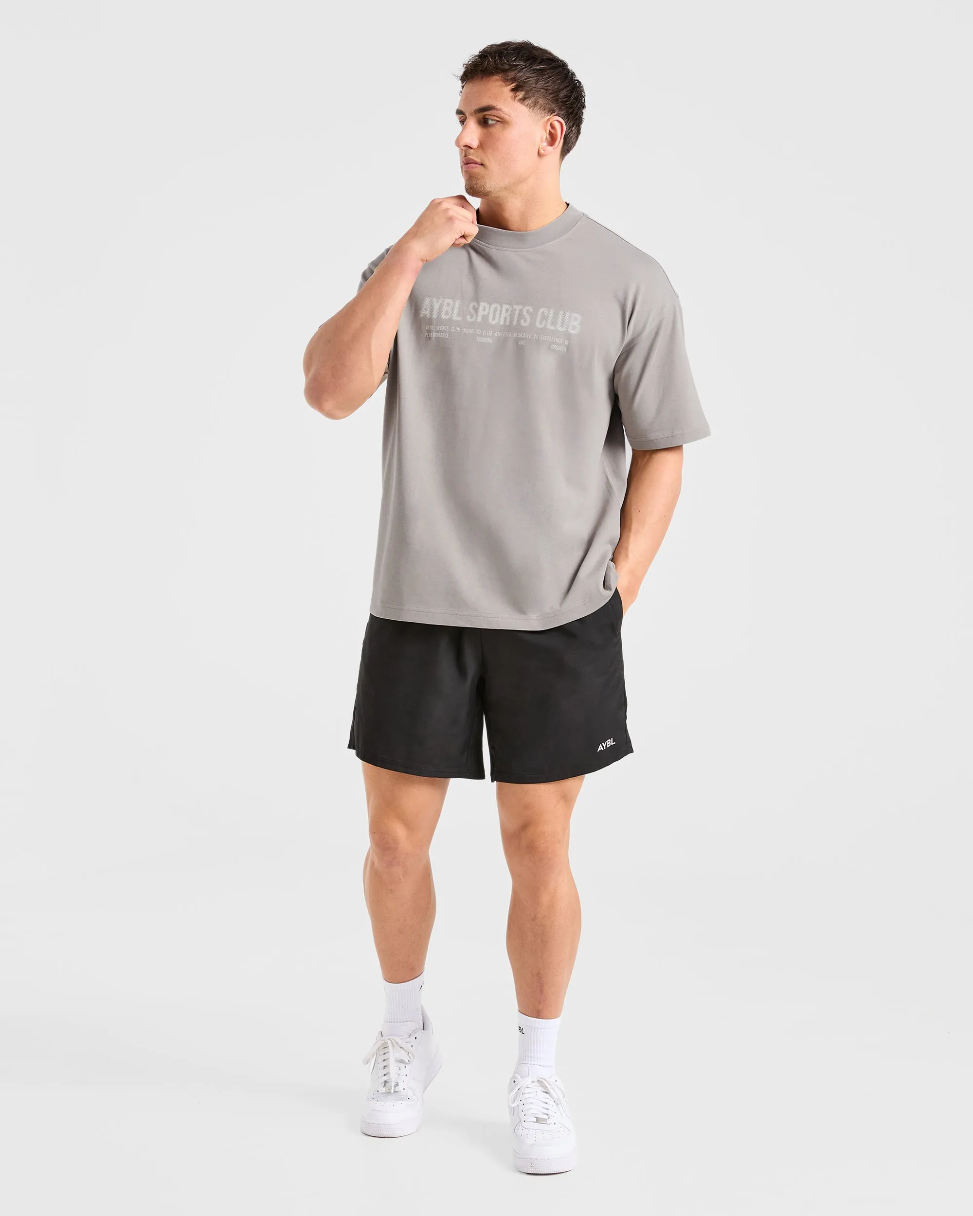 Sports Club Dot Oversized T Shirt - Cloud Grey sold by AYBL product image thumbnail 3