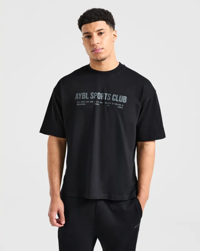 Sports Club Dot Oversized T Shirt - Black sold by AYBL
