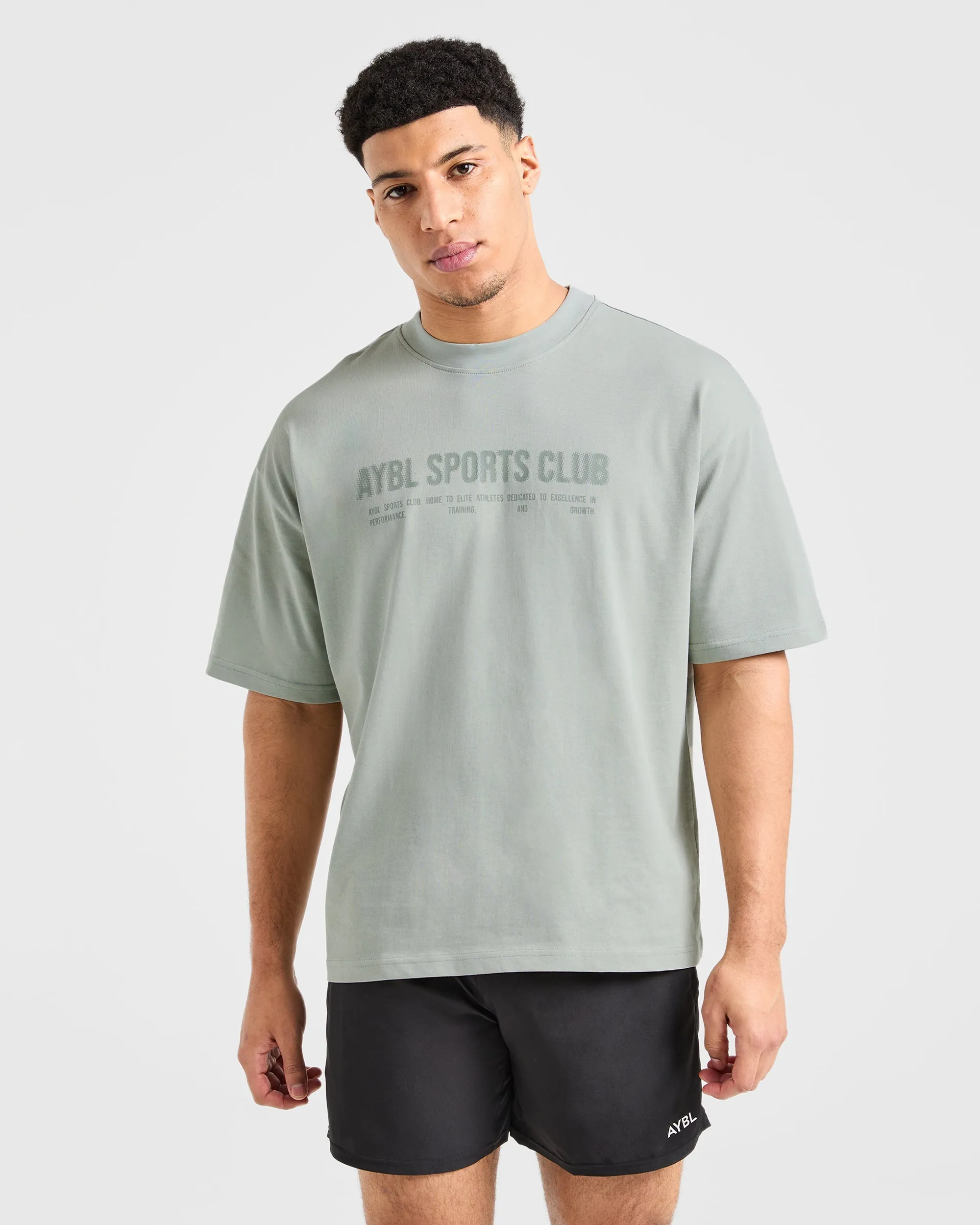 Sports Club Dot Oversized T Shirt - Green Mist sold by AYBL