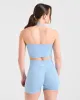 Empower Seamless Halterneck Crop Top - Sky Blue sold by AYBL