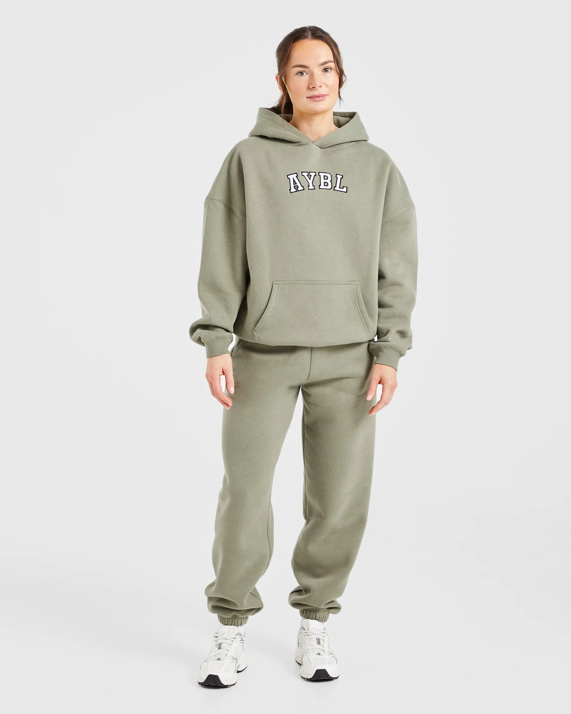 Varsity Embroidered Oversized Joggers - Muted Olive sold by AYBL product image thumbnail 3