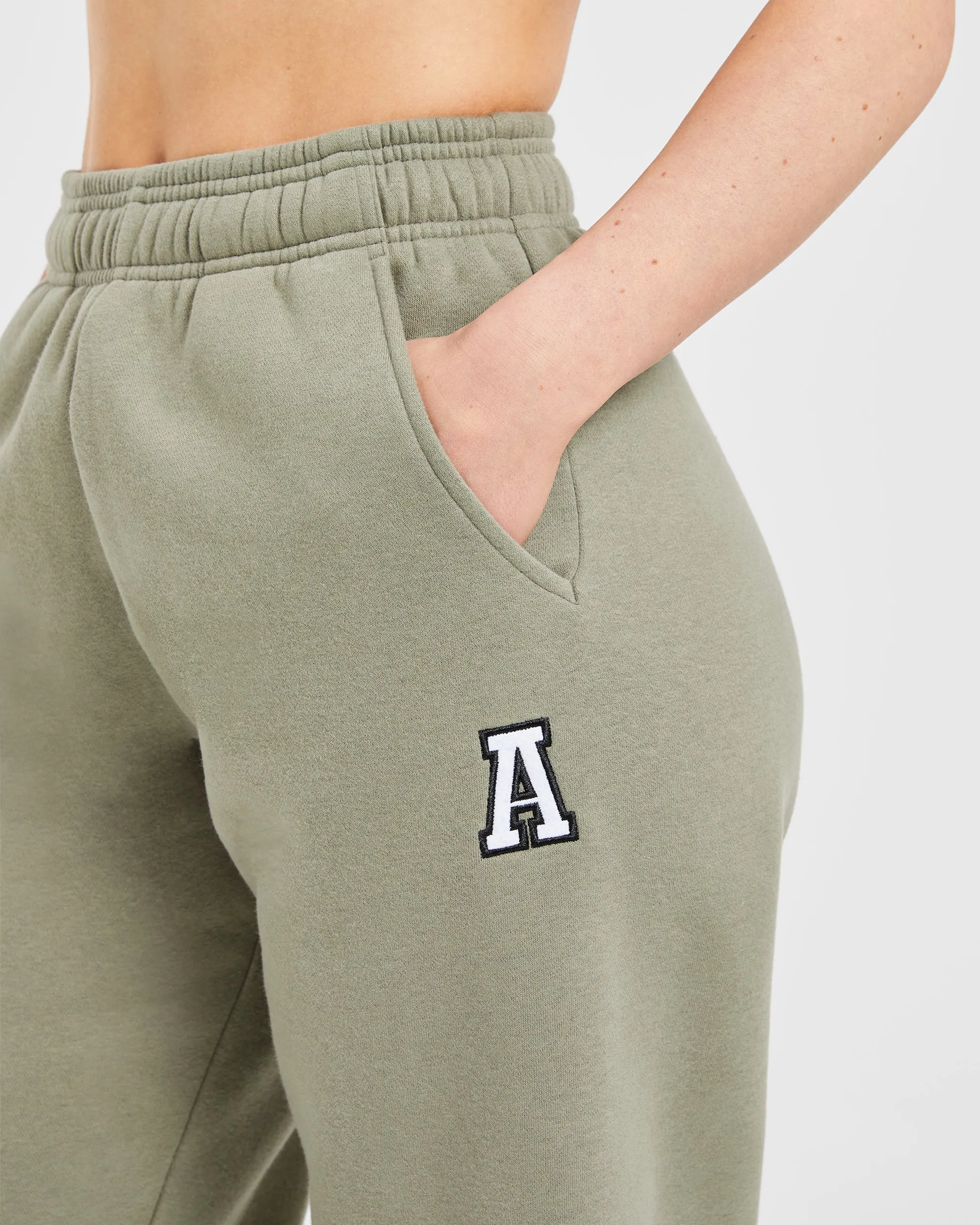Varsity Embroidered Oversized Joggers - Muted Olive sold by AYBL product image thumbnail 5