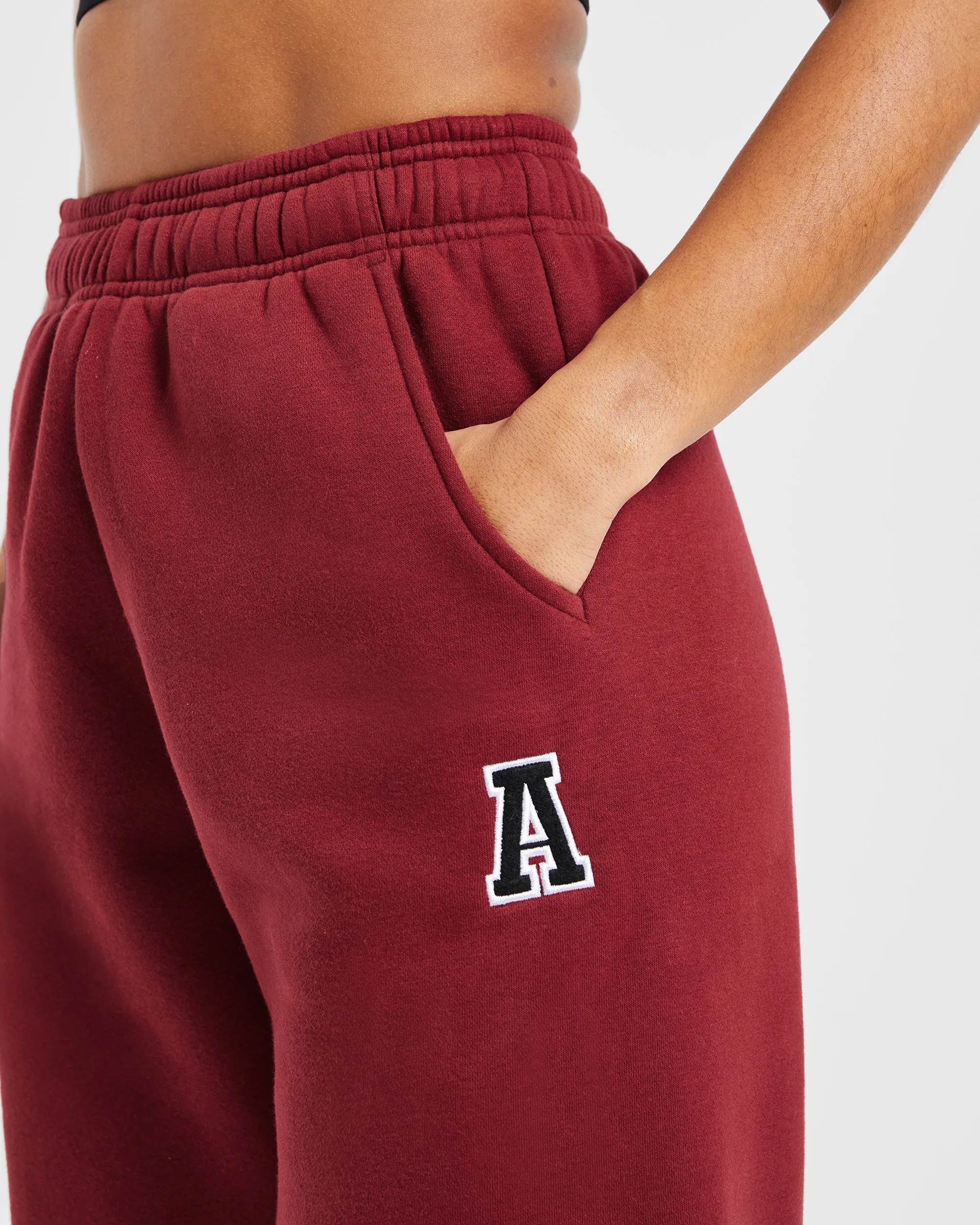 Varsity Embroidered Oversized Joggers - Burgundy sold by AYBL product image thumbnail 5